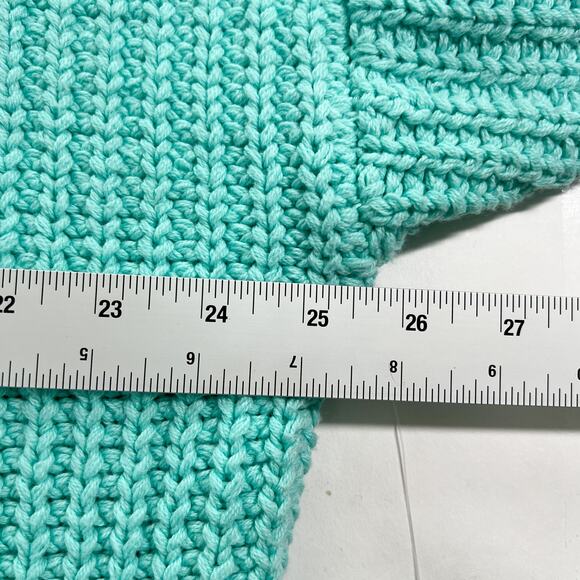 Free People S NEW Swim Too Deep Turtleneck Sweater Aqua Slouchy *flaw - Picture 12 of 13